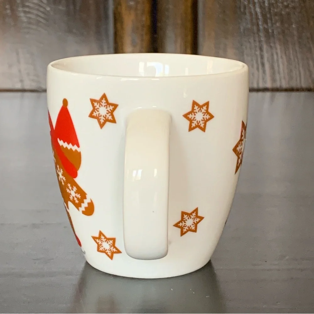 Crate & Barrel Ice Skating Gingerbread Man Espresso Mug - 2012